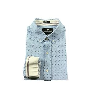 Buttercloth Light Blue Maroon AOP Performance Button Front Size Large